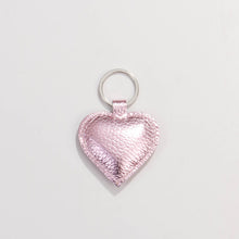 Heart Keyring metallic rosé