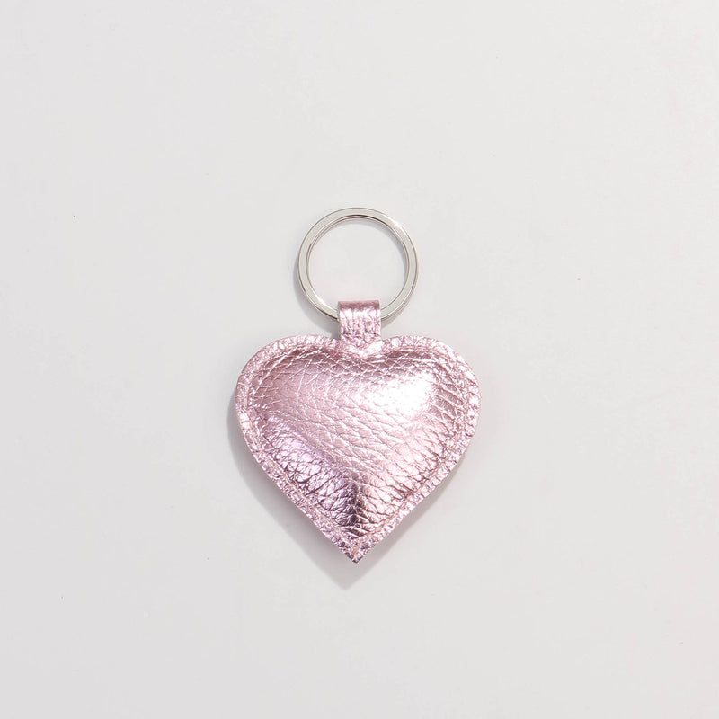 Heart Keyring metallic rosé