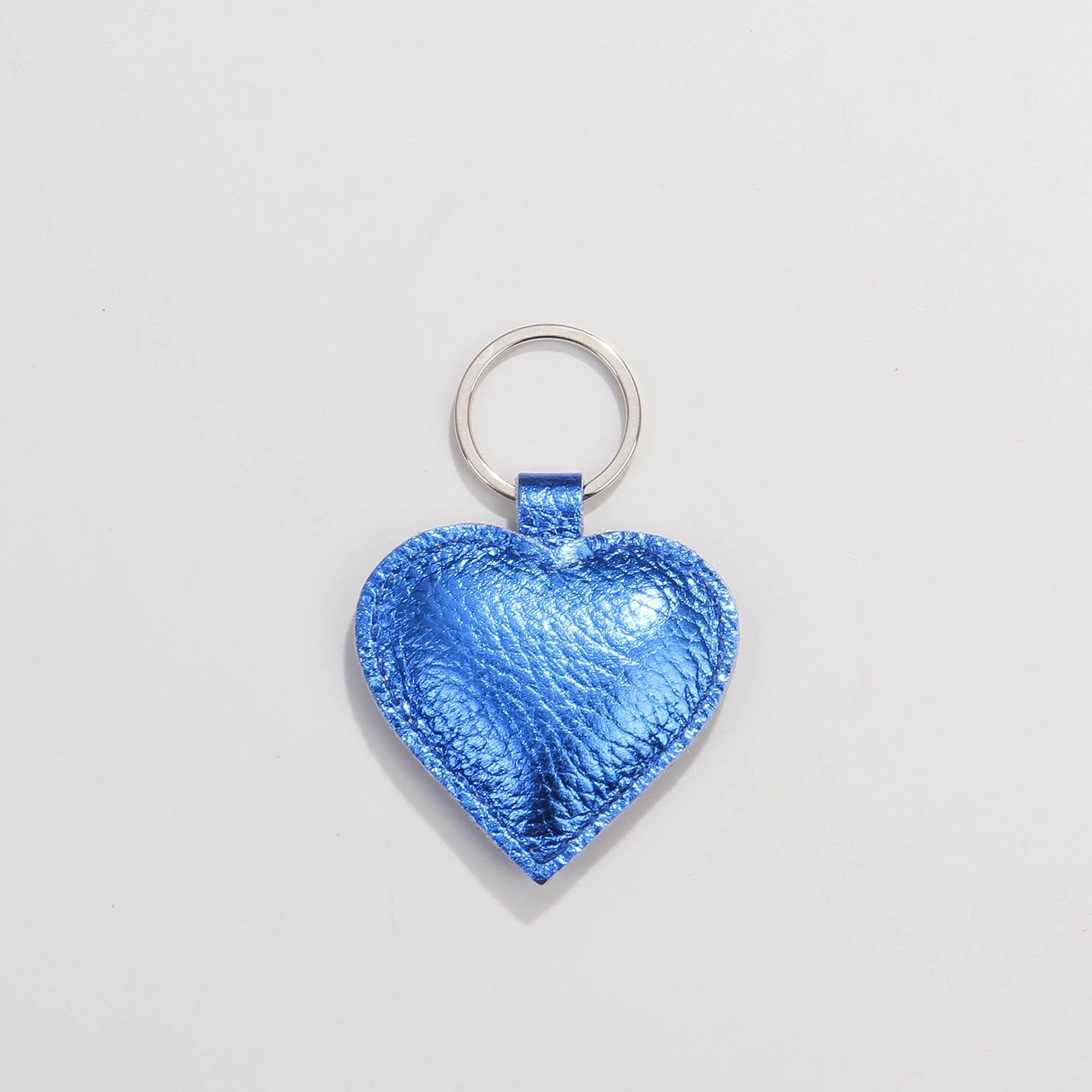 Heart Keyring metallic saphir