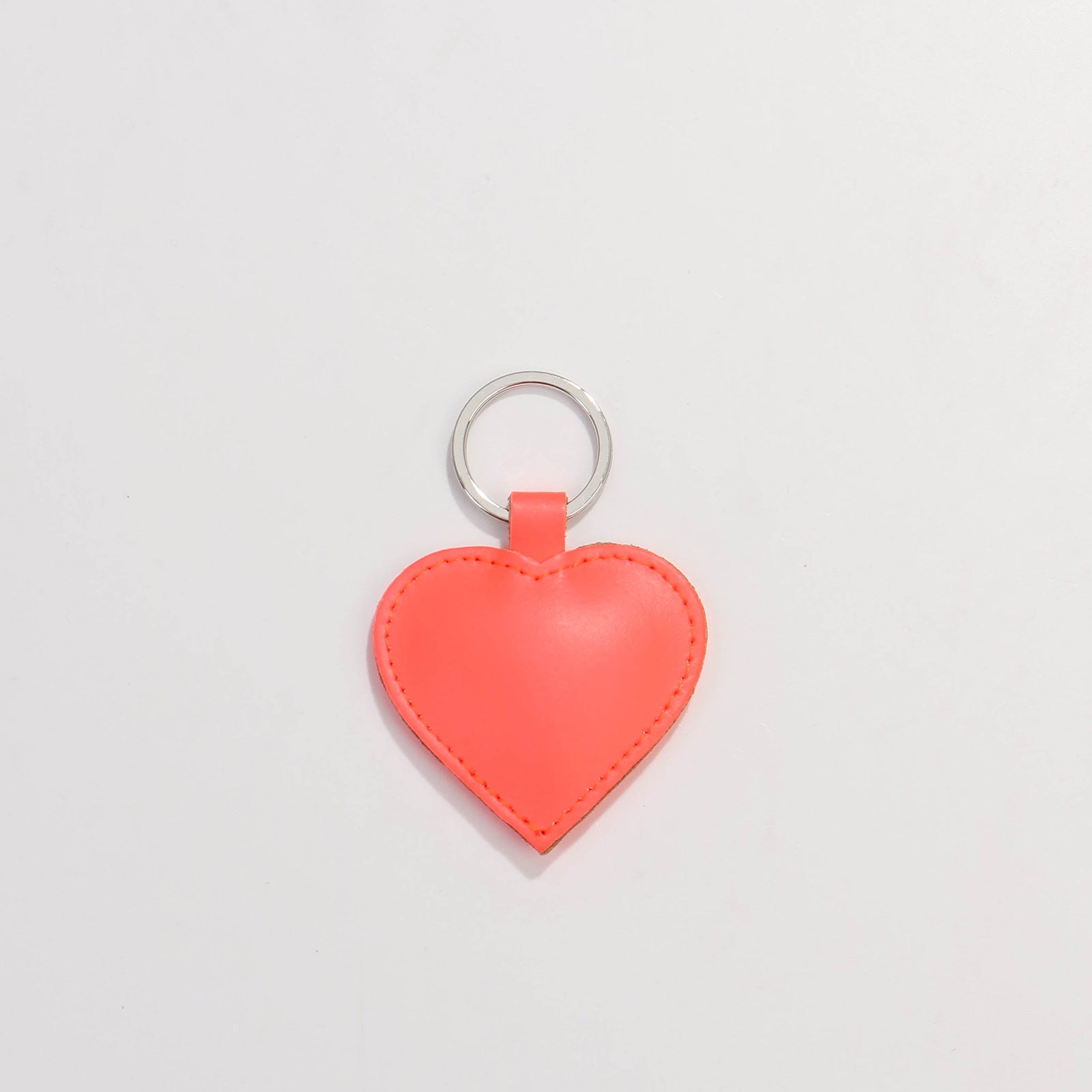 Heart Keyring neon orange