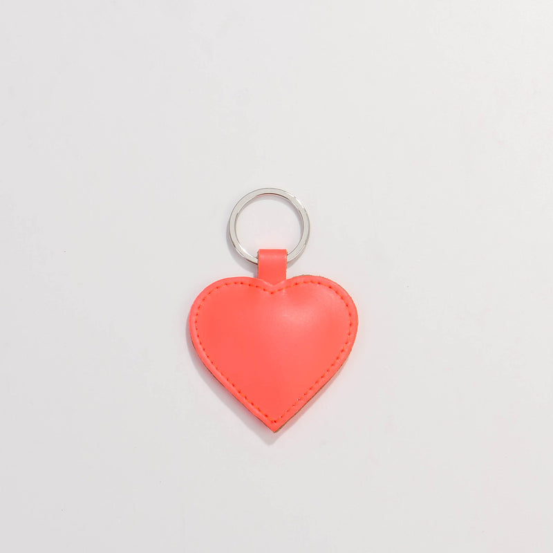 Heart Keyring neon orange