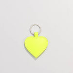 Heart Keyring neon yellow