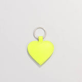 Heart Keyring neon yellow