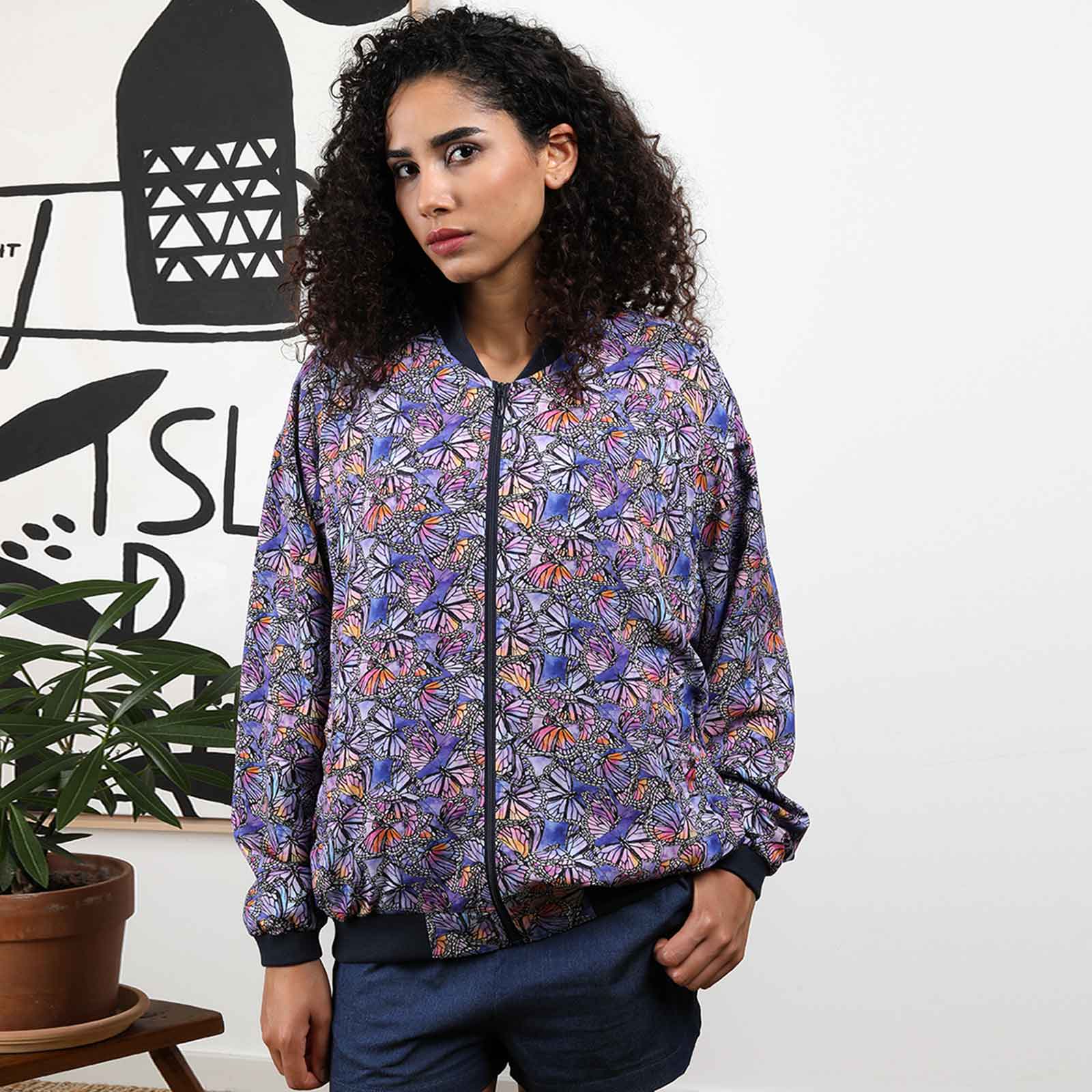 Pat Oversized Blouson lavender
