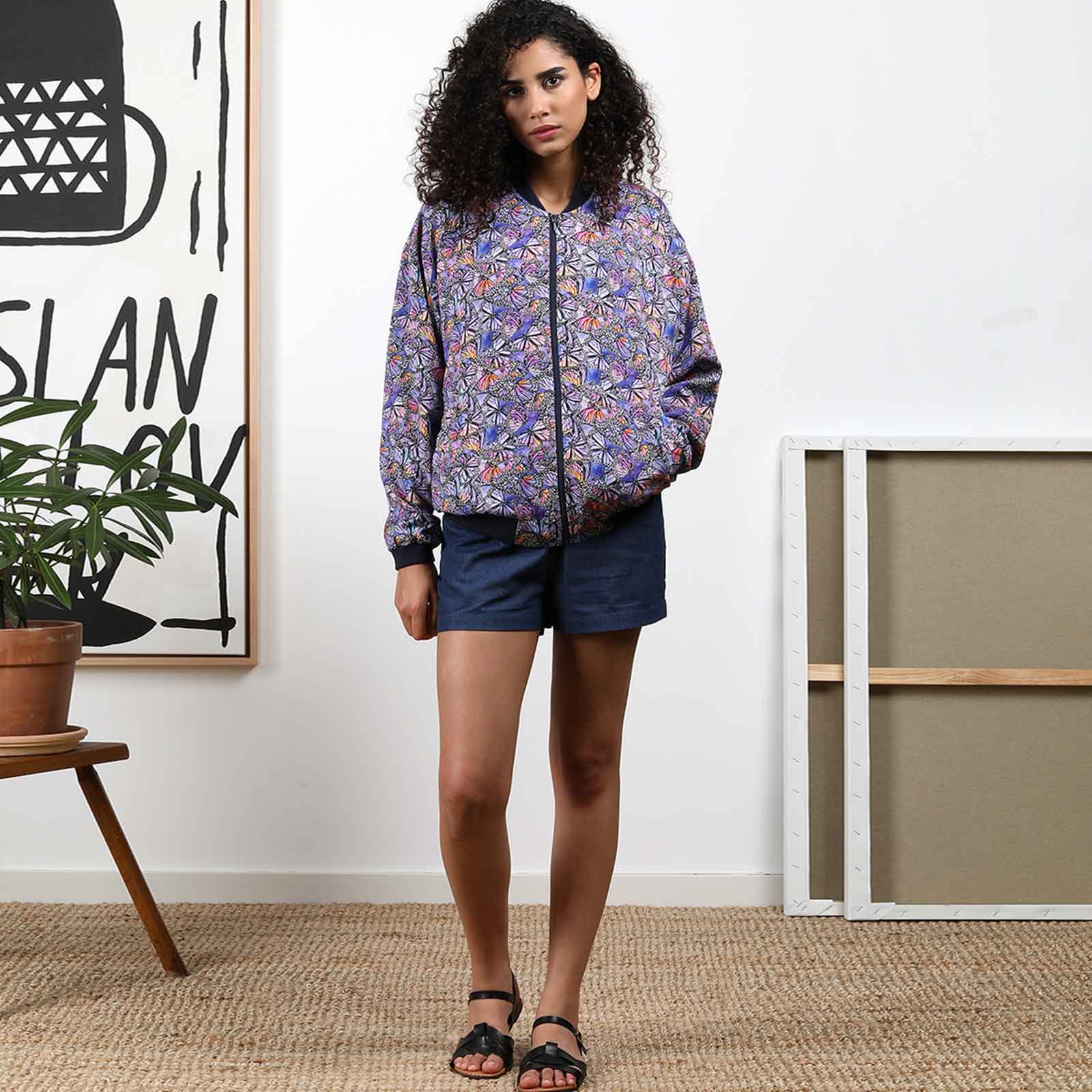 Pat Oversized Blouson lavender