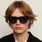 Agnes Sunglasses dark blue transparent