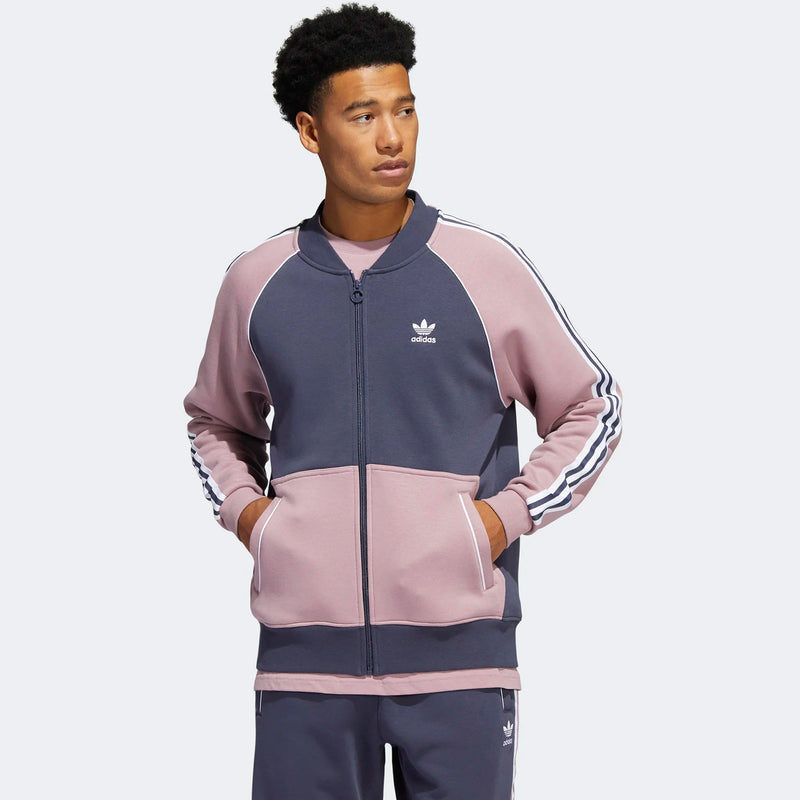 SST Fleece Track Top navy/mauve