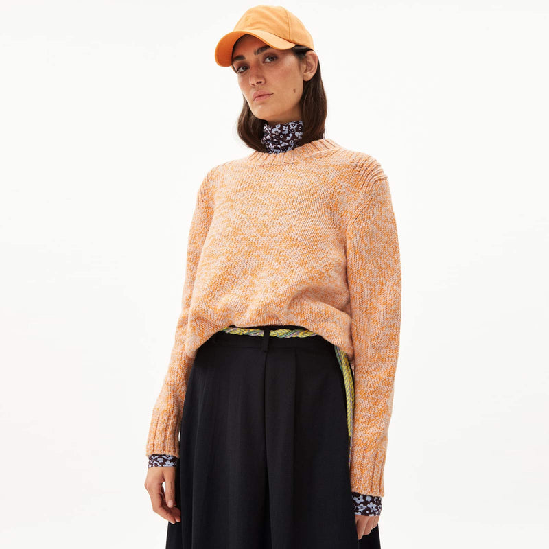 Amaliaa Leopard Jumper sunset-rose quartz