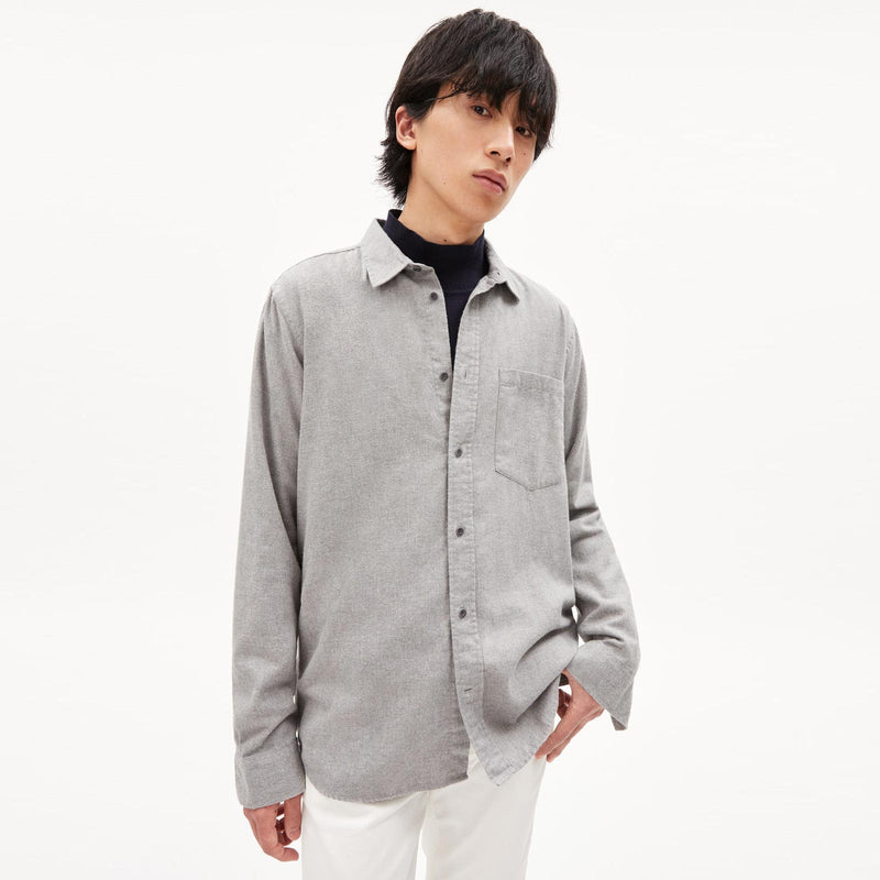 Bodaa Shirt light grey melange