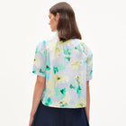 Elianaa Aqua Floral Shirt morning sky