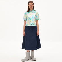 Elianaa Aqua Floral Shirt morning sky