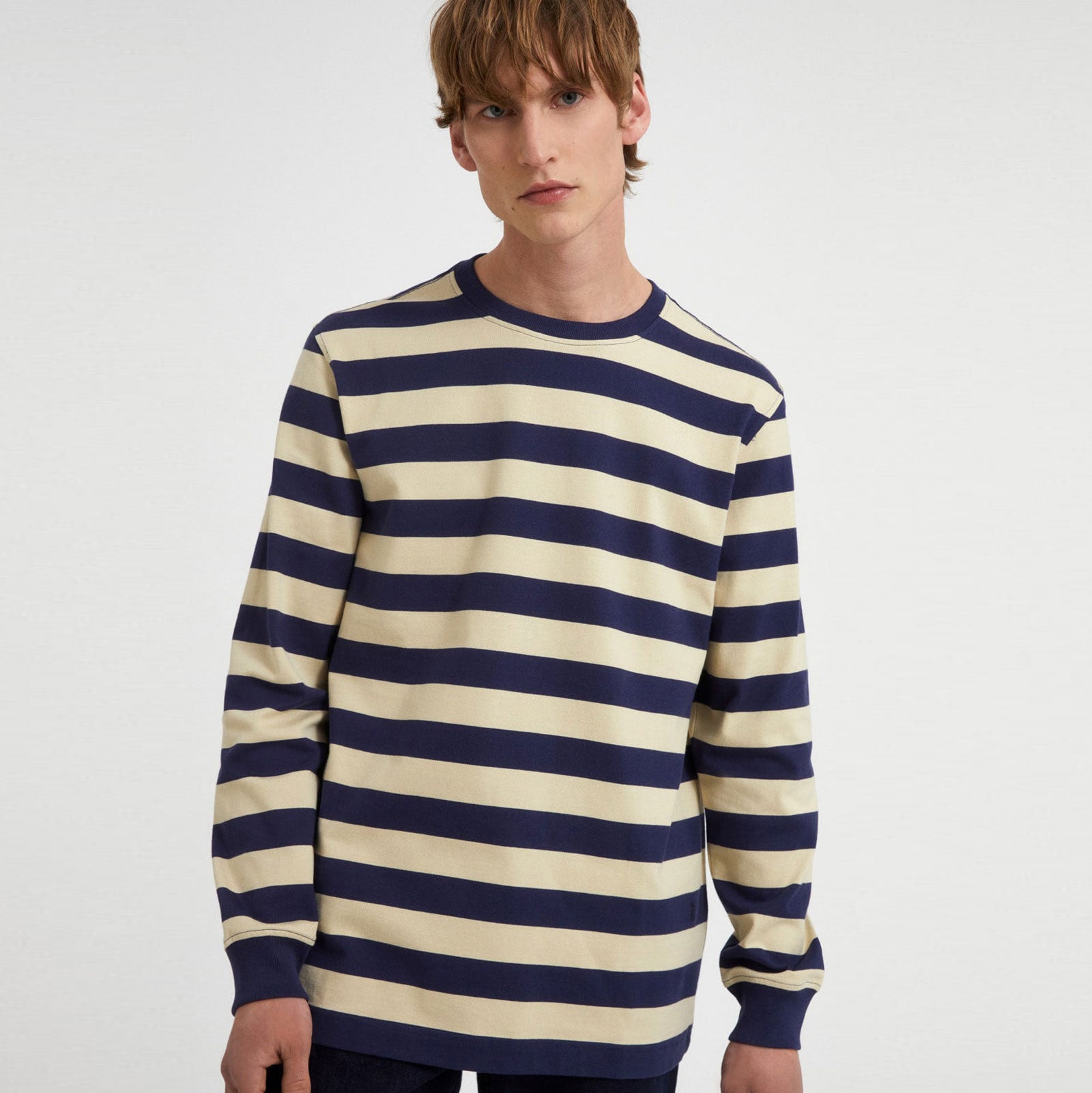 Elmaar Stripes Longsleeve pacific ink/linen