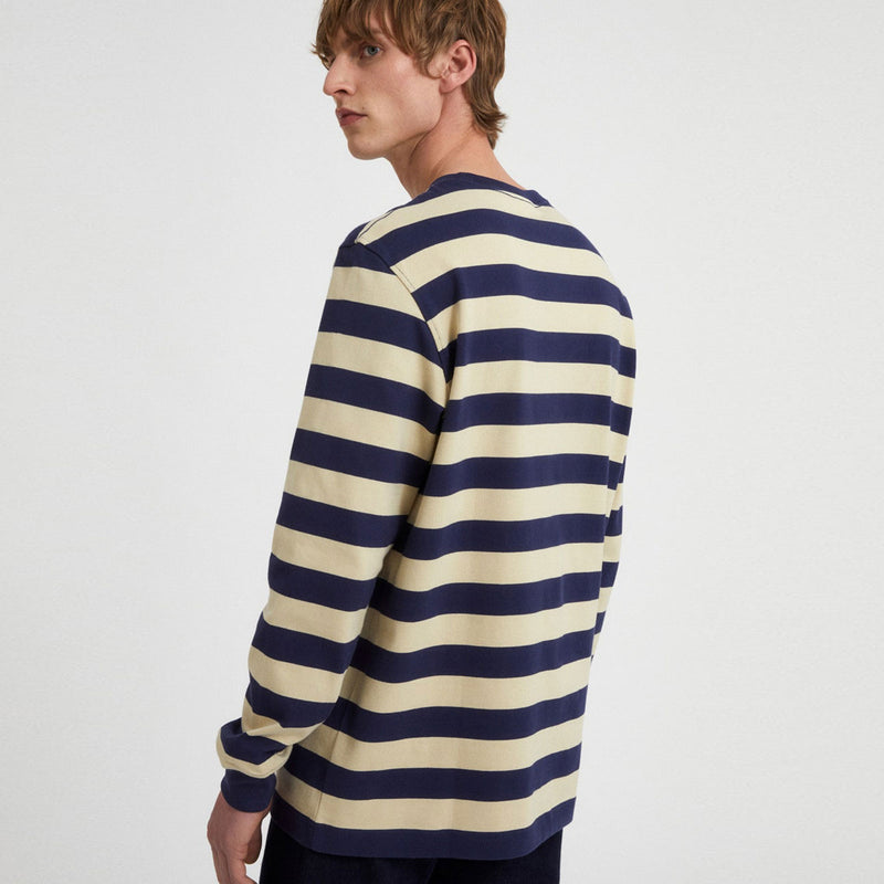 Elmaar Stripes Longsleeve pacific ink/linen