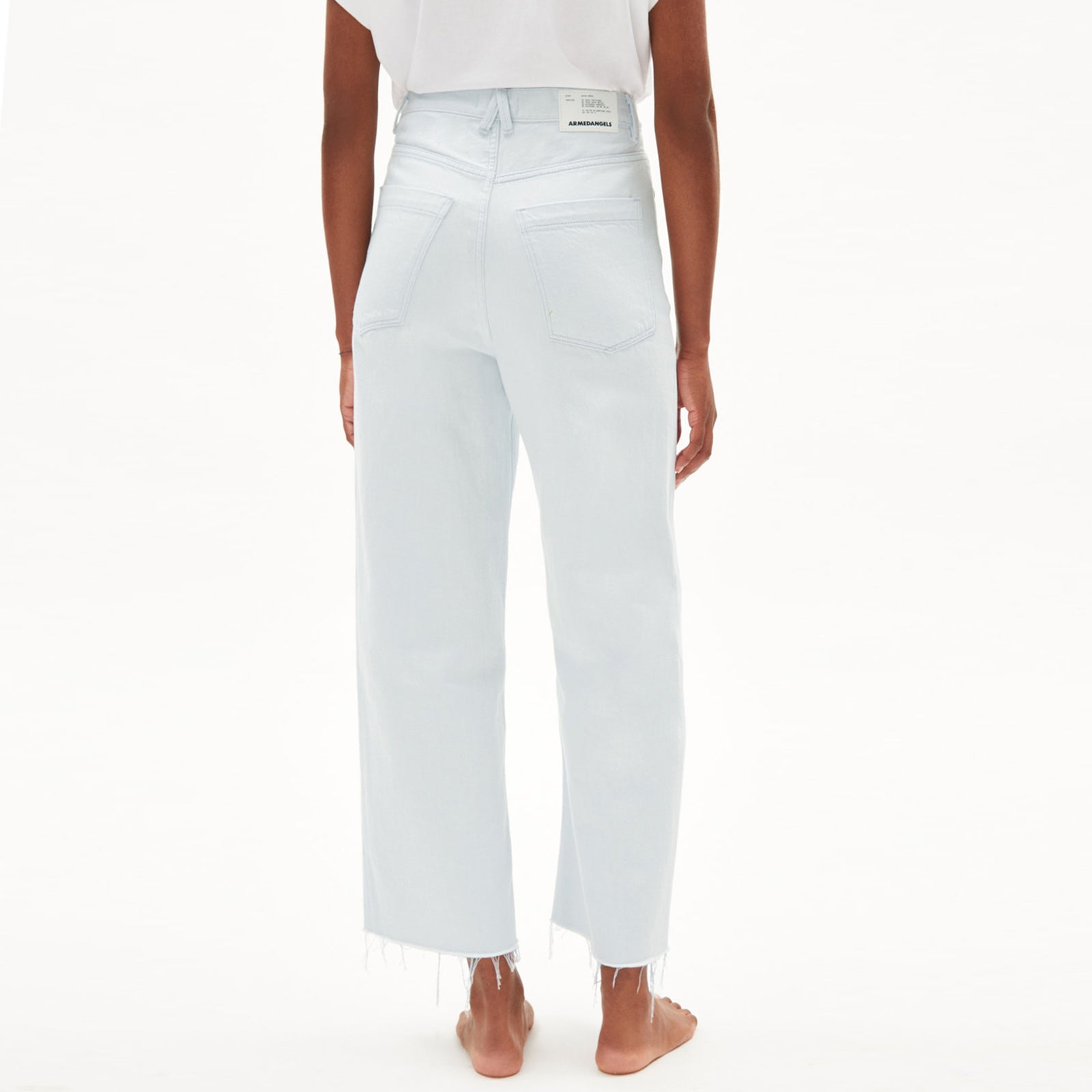 Enijaa Cropped Jeans blue white