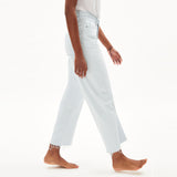 Enijaa Cropped Jeans blue white