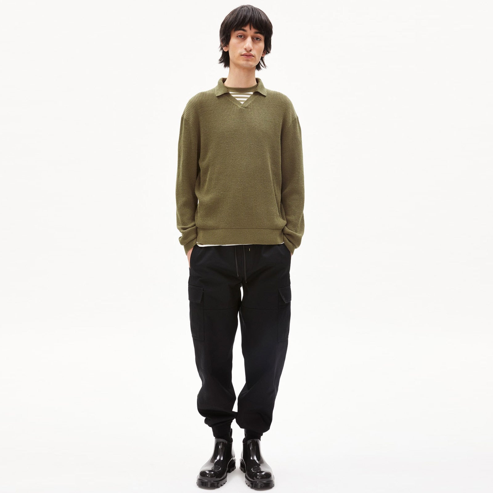 Kravaa Linen Jumper oliva