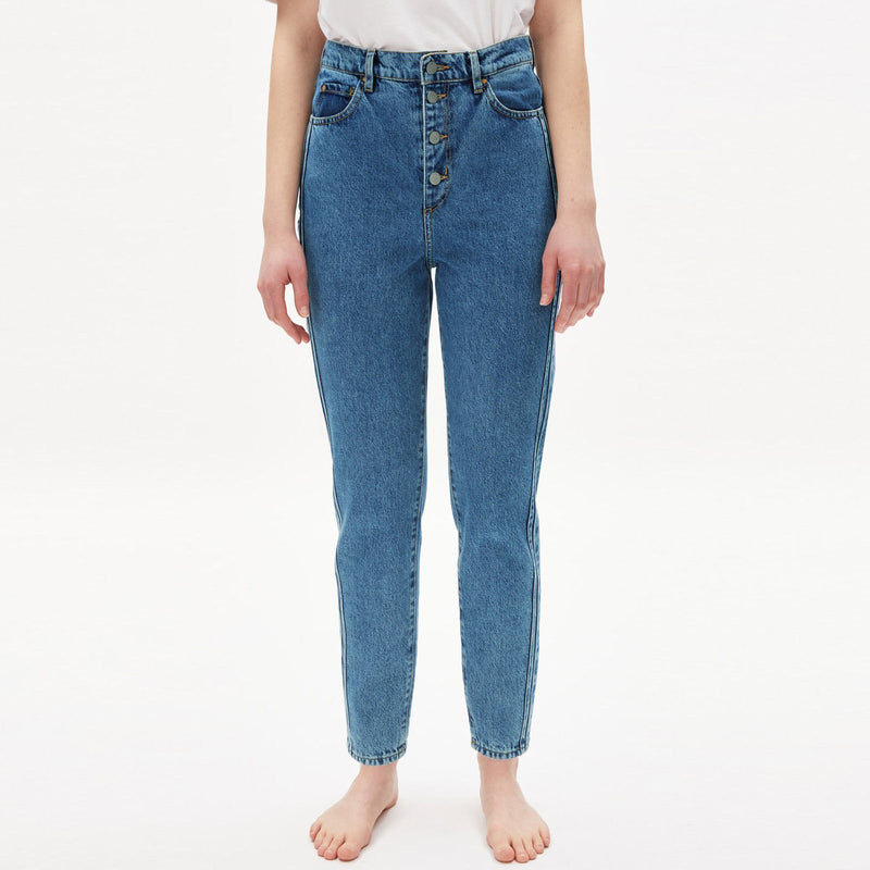 Mairaa Detail Retro Jeans light mosaic blue