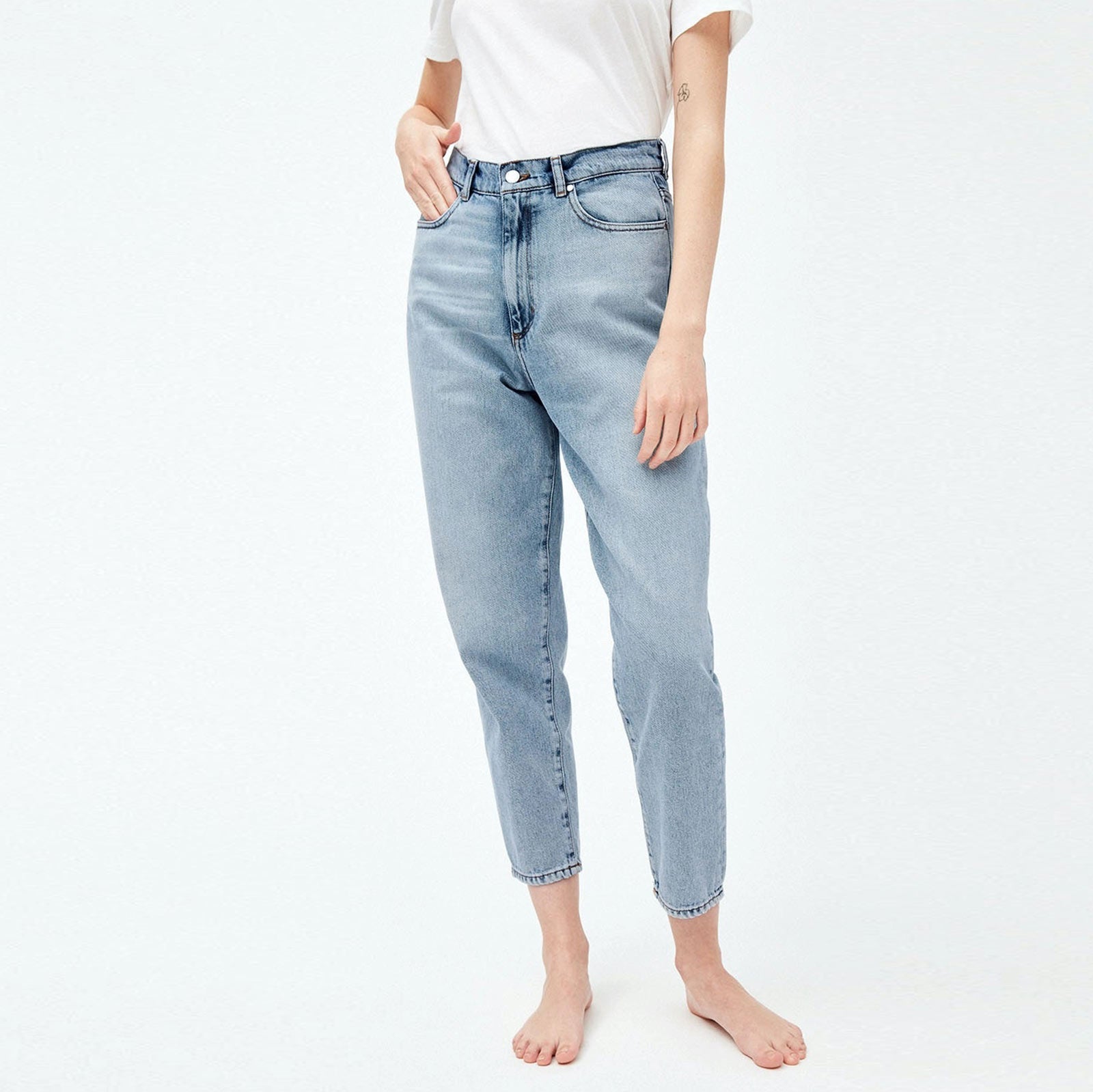 Mairaa Mom Fit Jeans faded blue