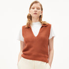 Robertaa Lino Sleeveless Top brick