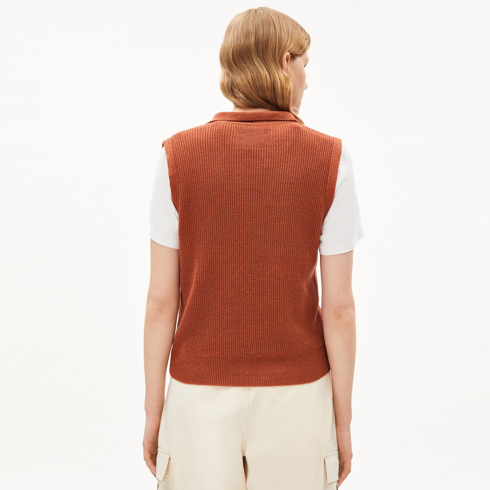 Robertaa Lino Sleeveless Top brick