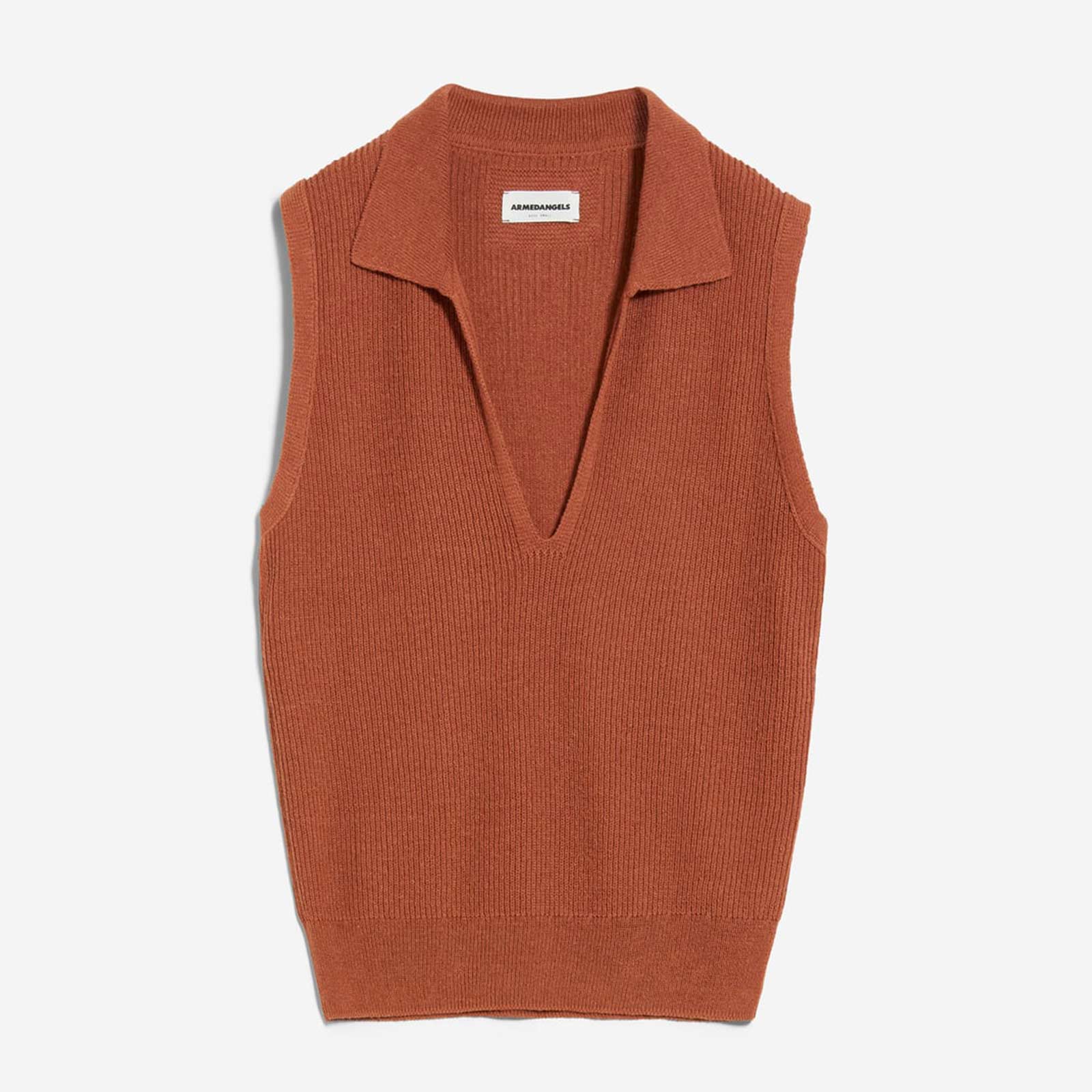 Robertaa Lino Sleeveless Top brick