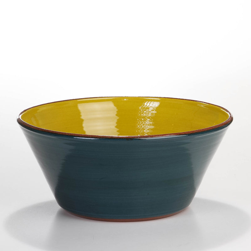 Grand Saladier bleu vert/jaune colza