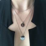 Minimal Coin Necklace silver