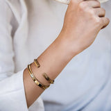 Curved Bracelet gold