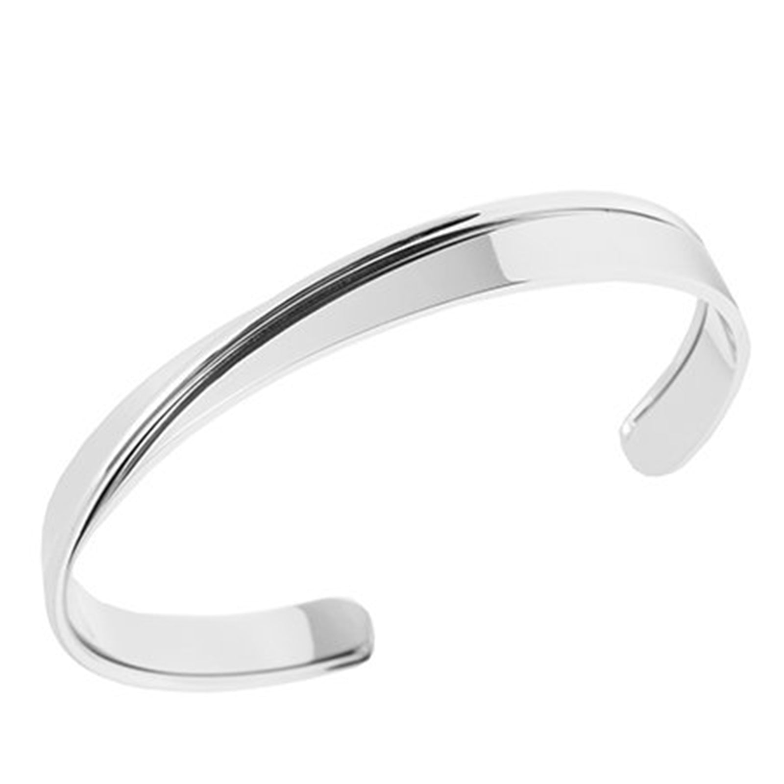 Curved Bracelet silver