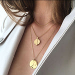 Double Coin Necklace gold