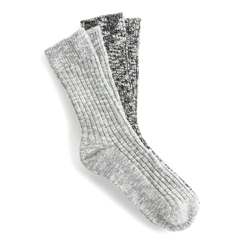 Gift Box Slub Socks gray white / black gray