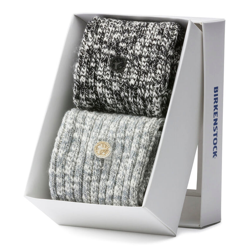 Gift Box Slub Socks gray white / black gray