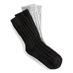 Gift Box Twist Socks grey white silver / black