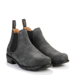 #1971 W Low Heeled Leather Boot rustic black