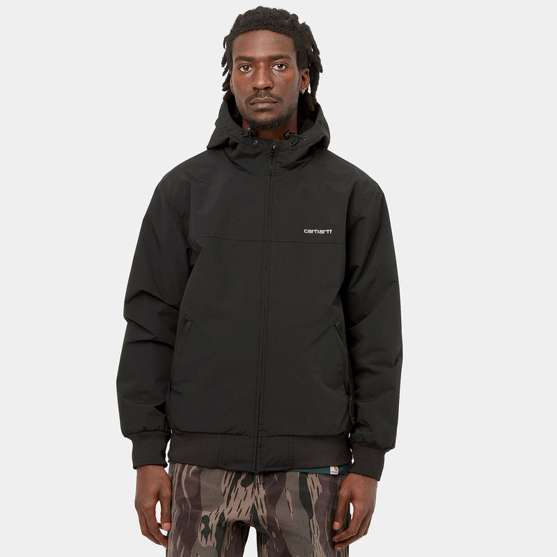 Hooded Sail Jacket Black/White