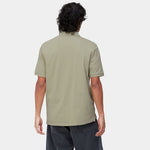 S/S Chase Pique Polo agave/gold