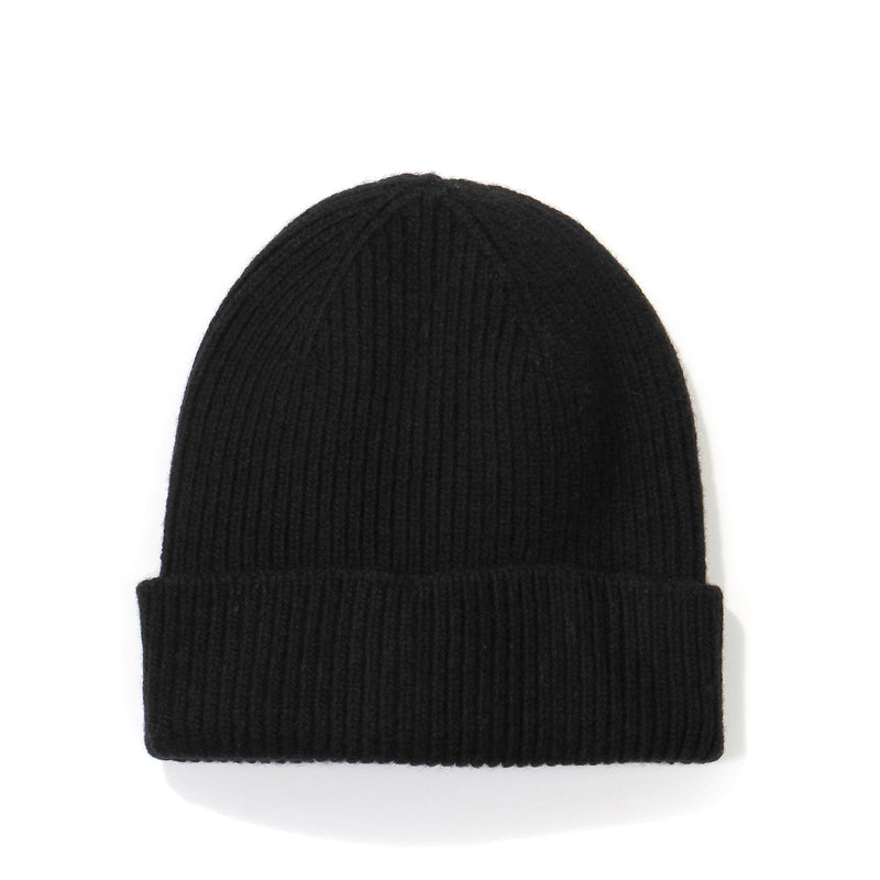 Merino Wool Beanie deep black