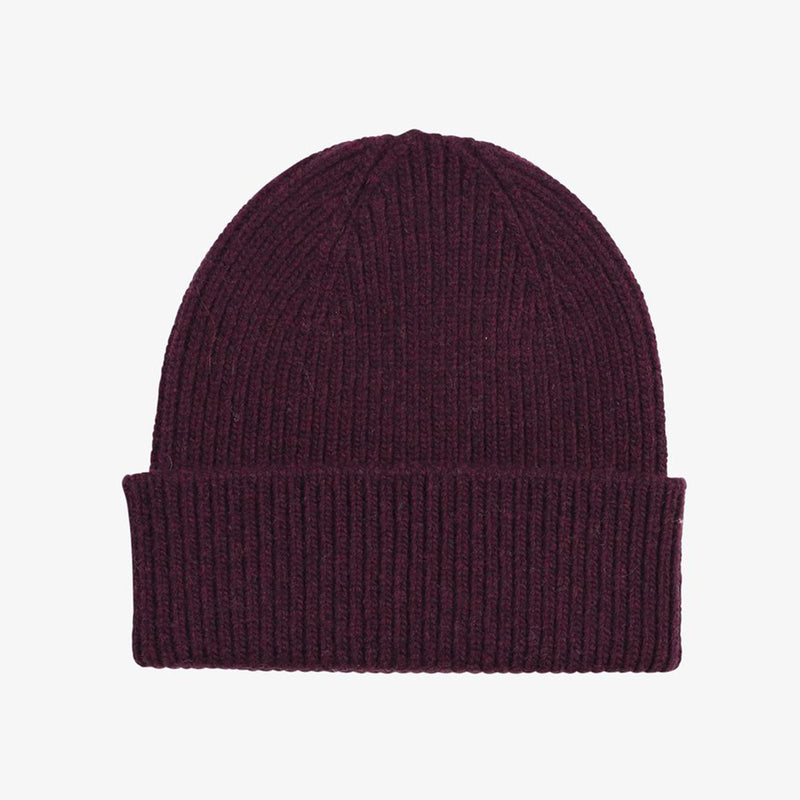 Merino Wool Beanie oxblood red