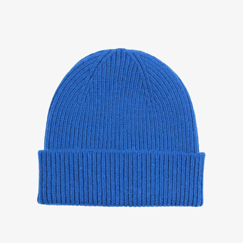 Merino Wool Beanie pacific blue
