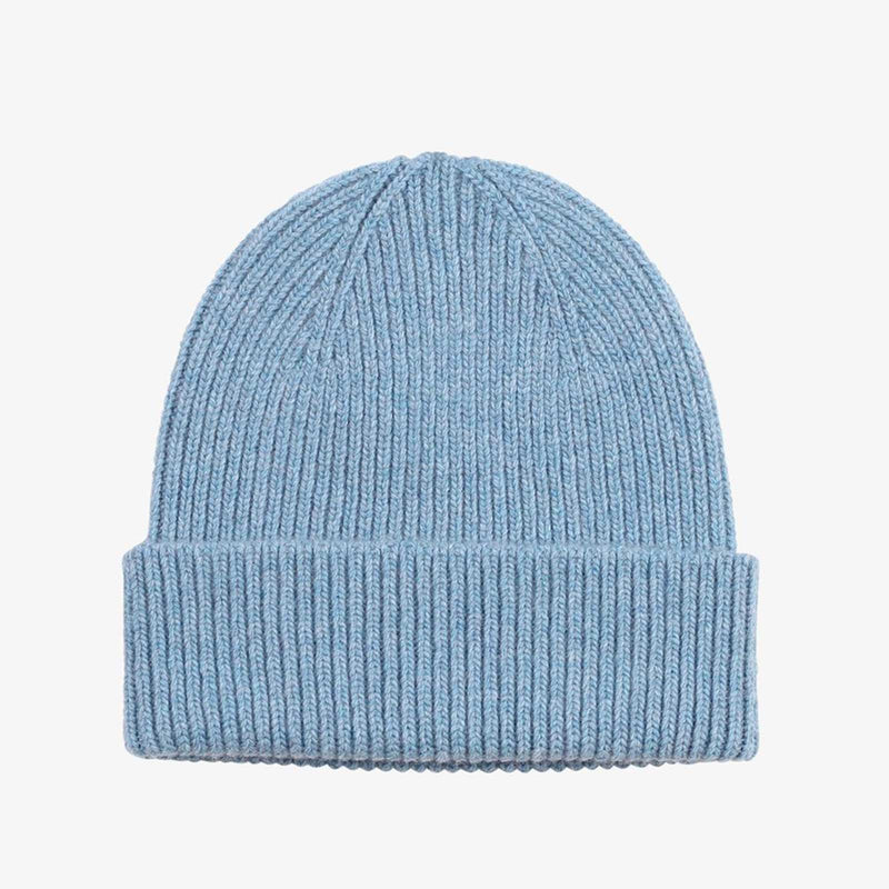 Merino Wool Beanie stone blue