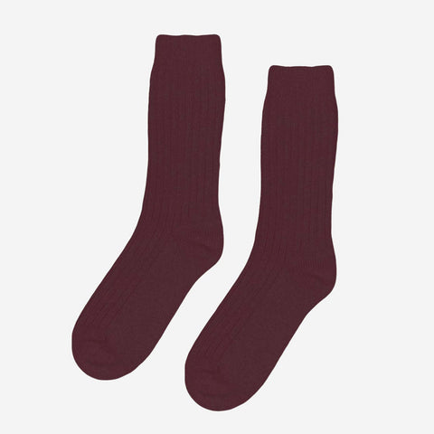 Merino Wool Blend Socks oxblood red