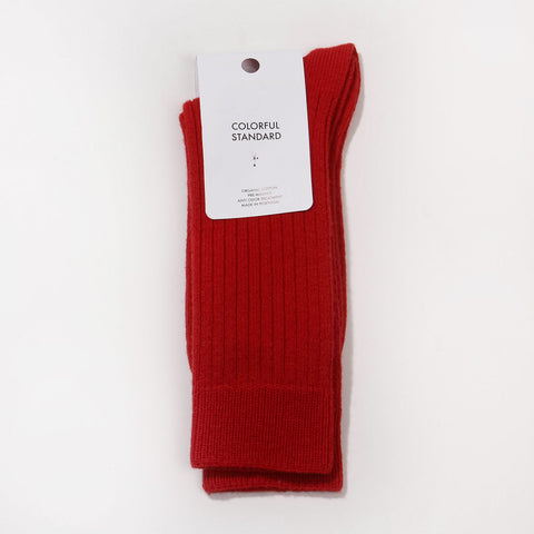 Merino Wool Blend Socks scarlet red