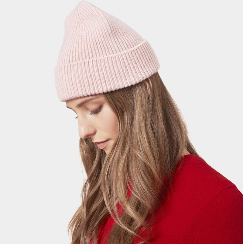 Merino Wool Hat faded pink