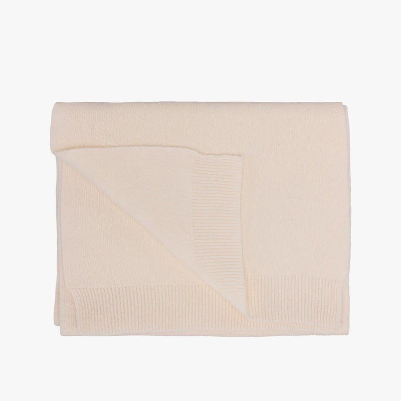 Merino Wool Scarf ivory white