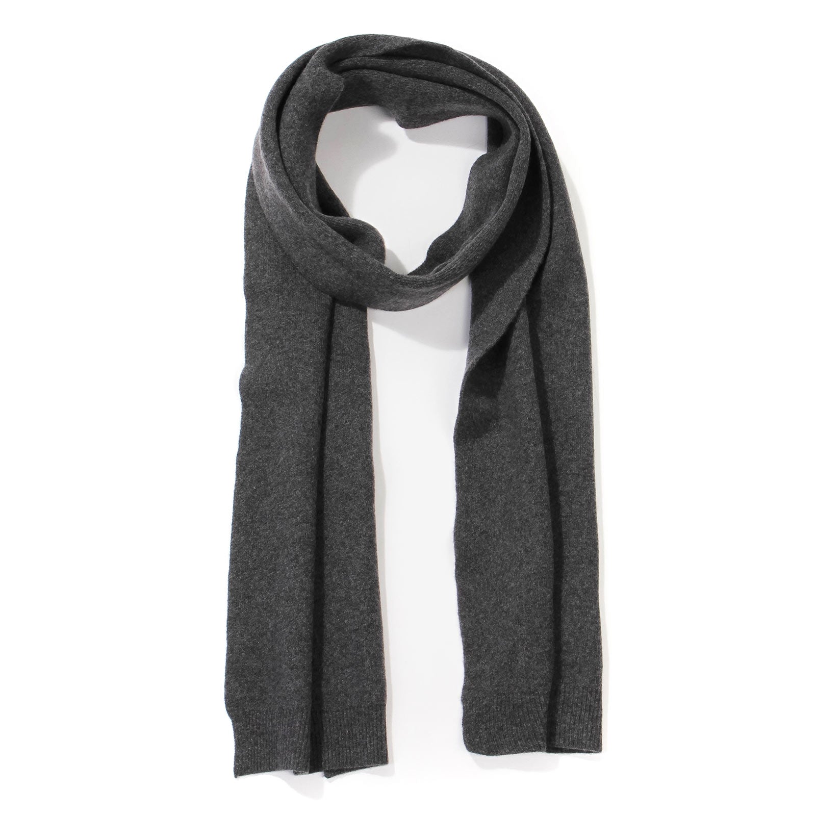 Merino Wool Scarf lava grey