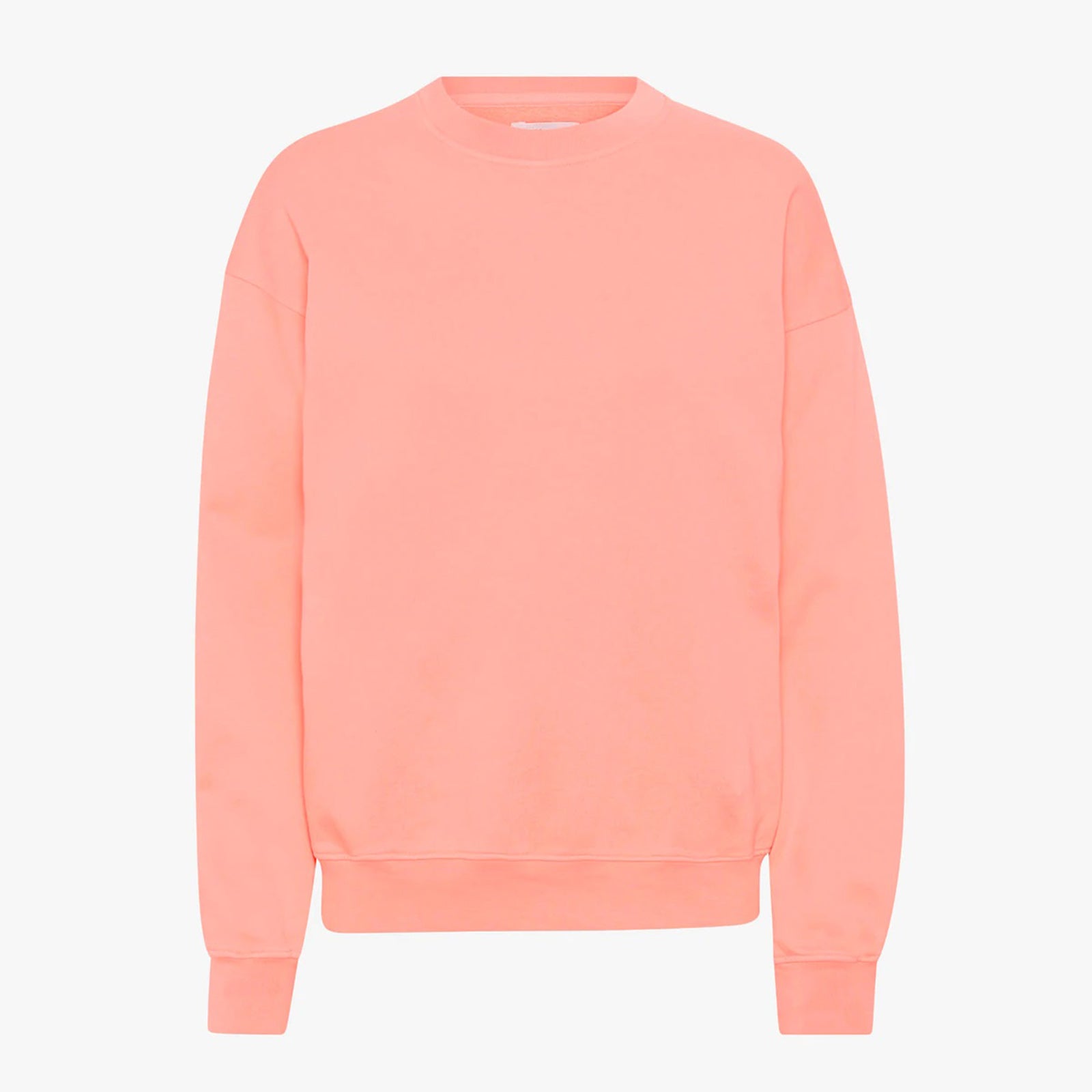 Organic Oversized Crew bright coral