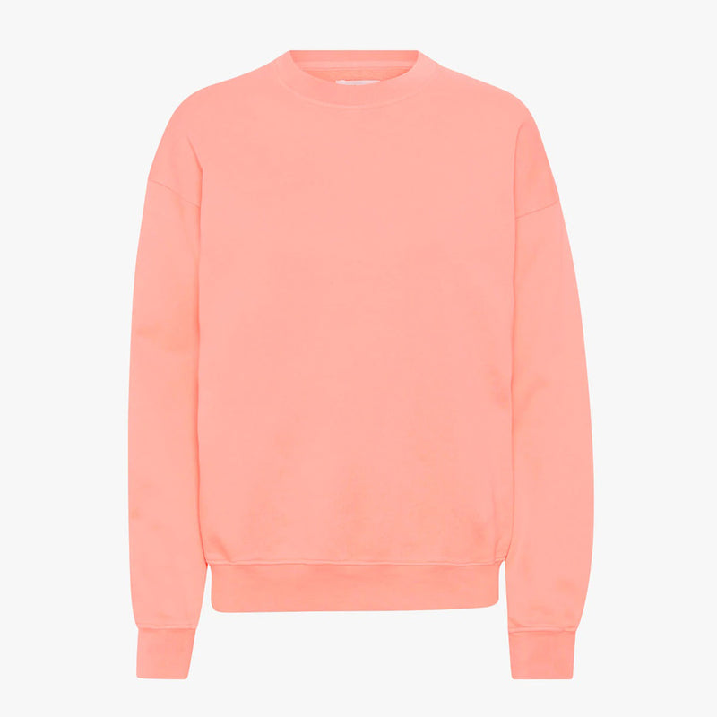 Organic Oversized Crew bright coral