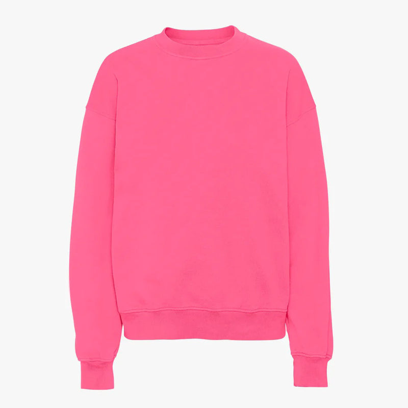 Organic Oversized Crew bubblegum pink