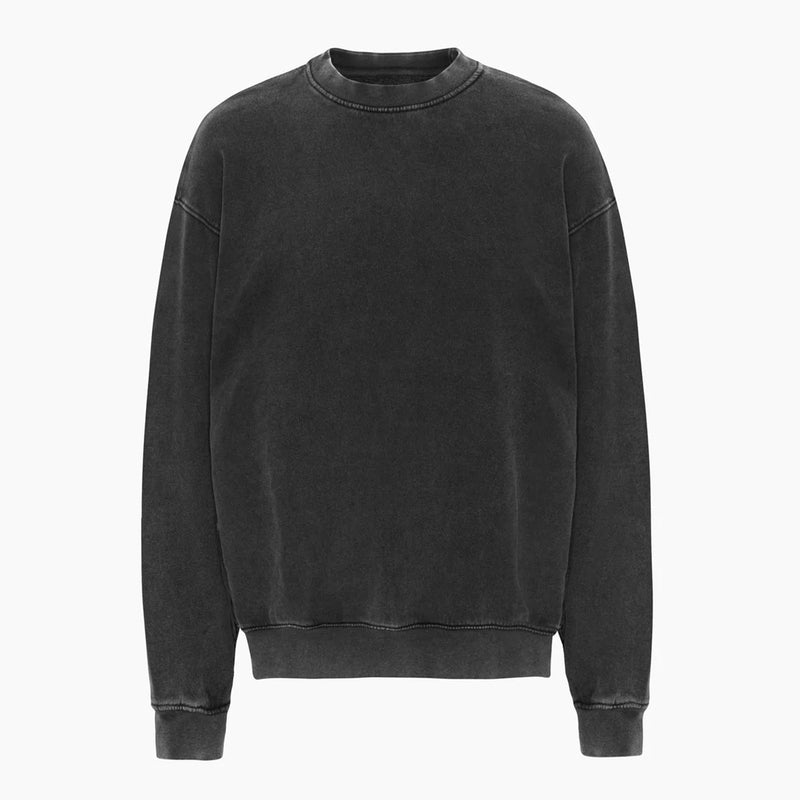 Organic Oversized Crew faded black