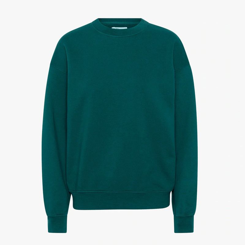 Organic Oversized Crew ocean green
